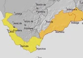 El tiempo en Andalucía: aviso amarillo en Cádiz y naranja en Málaga por precipitaciones y tormentas este jueves