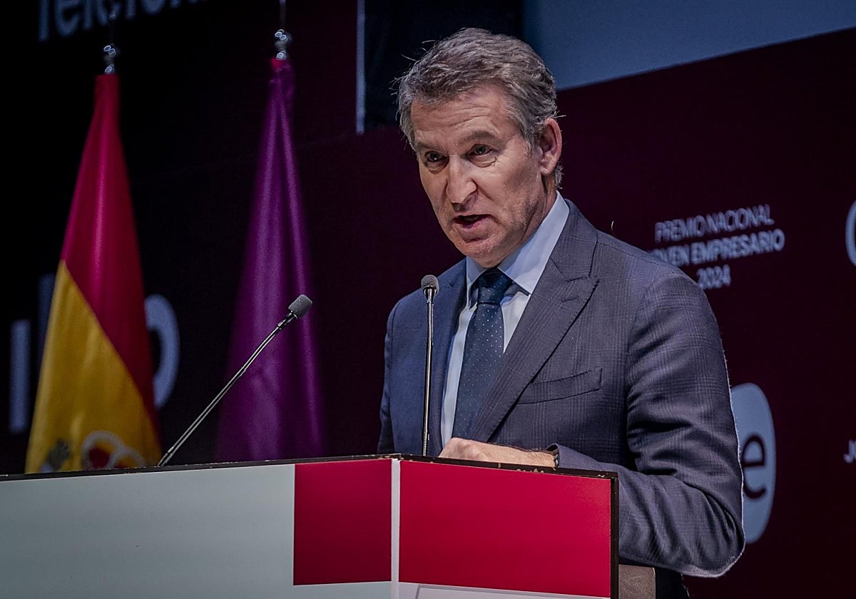 El presidente del Partido Popular, Alberto Núñez Feijóo
