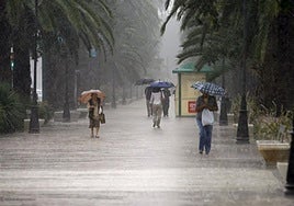 Málaga entra en aviso naranja por fuertes lluvias