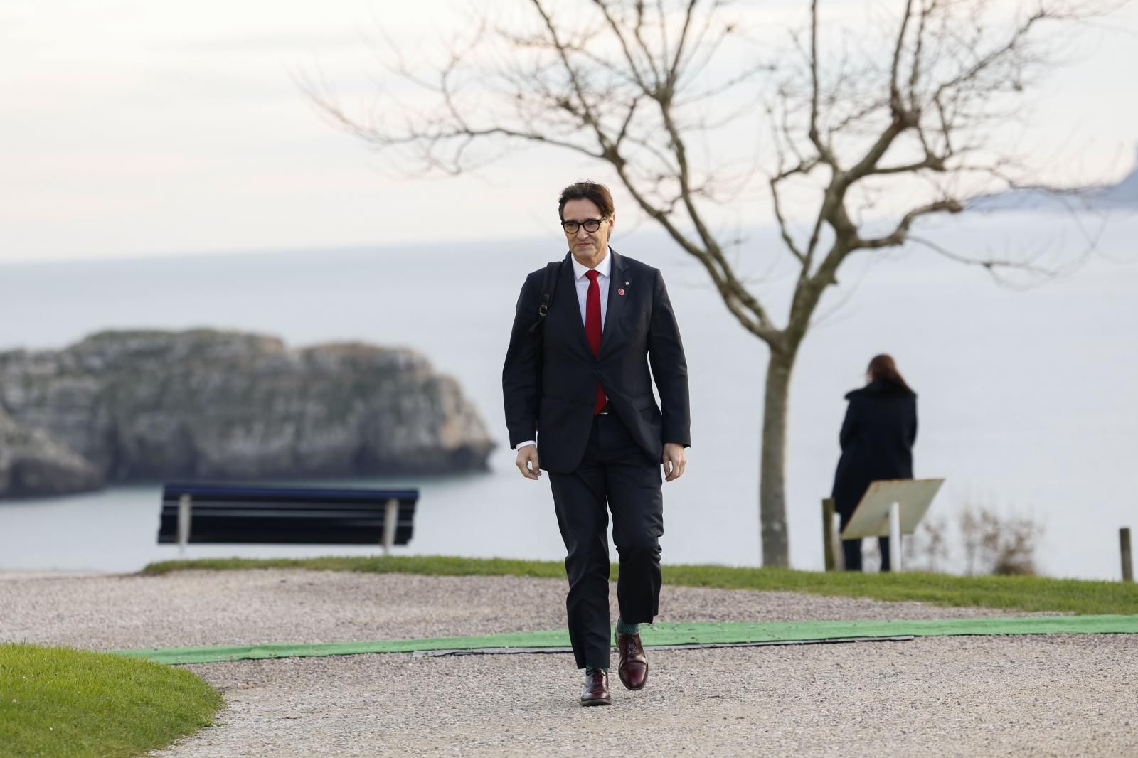 El presidente de la Generalitat de Catalunya, salvador Illa, a su llegada a la XXVII Conferencia de Presidentes