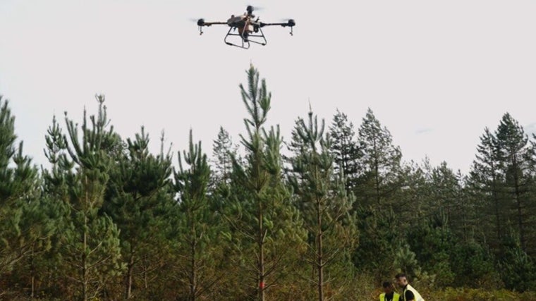 Dron del proyescto Tecnobosque, creado en Cuenca para la lucha contra los incendios forestales