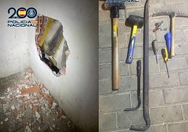 Alarma social por un ladrón de butrones que asaltó cinco comercios  y causó graves destrozos sin lograr un botín de valor