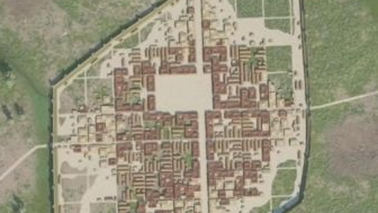 Vista cenital de la ciudad amurallada