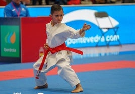 Iván Fernández, el pequeño karateka de Palma del Río que conquista a todos