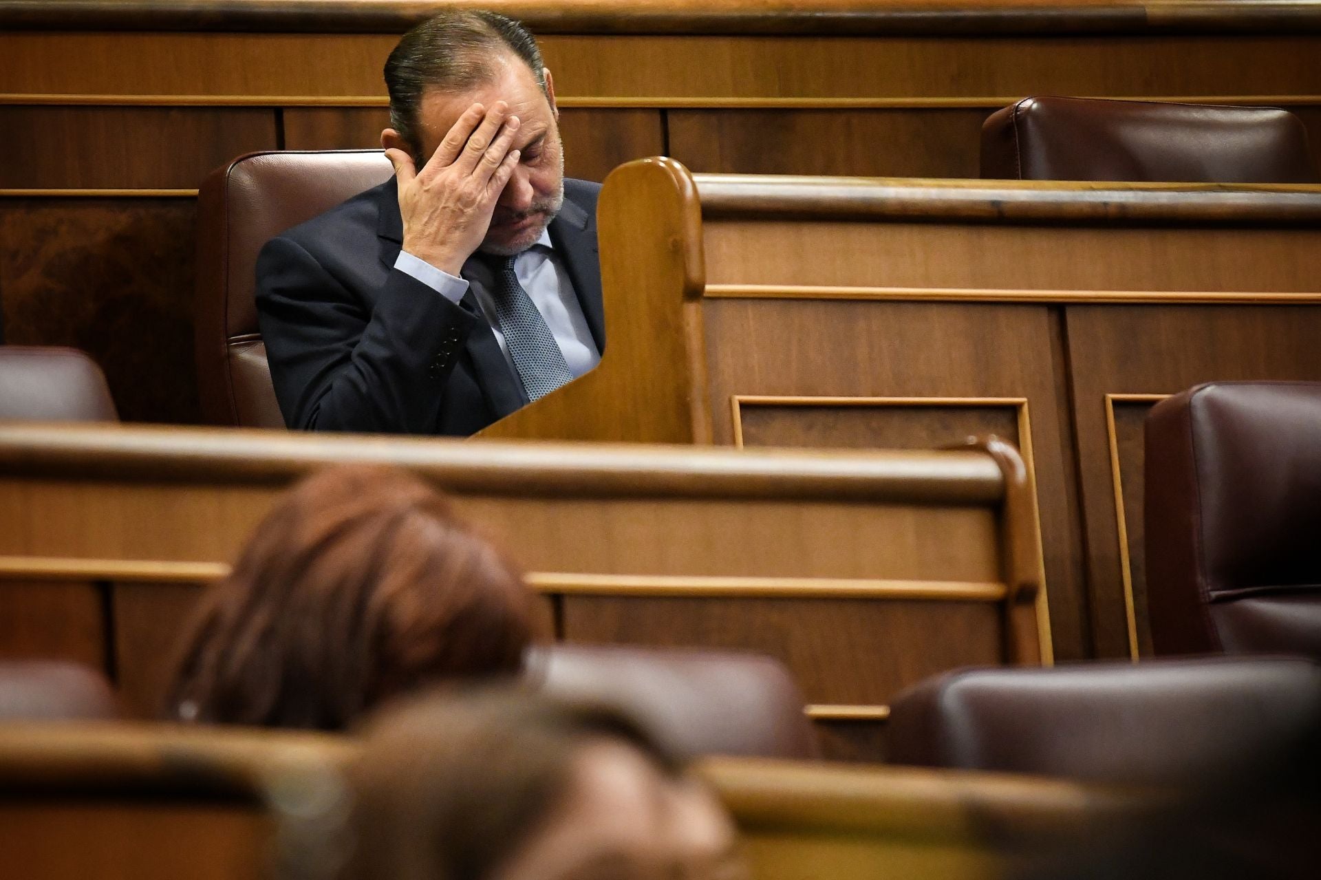 El ex ministro de Transportes José Luis Ábalos, ayer en el Congreso