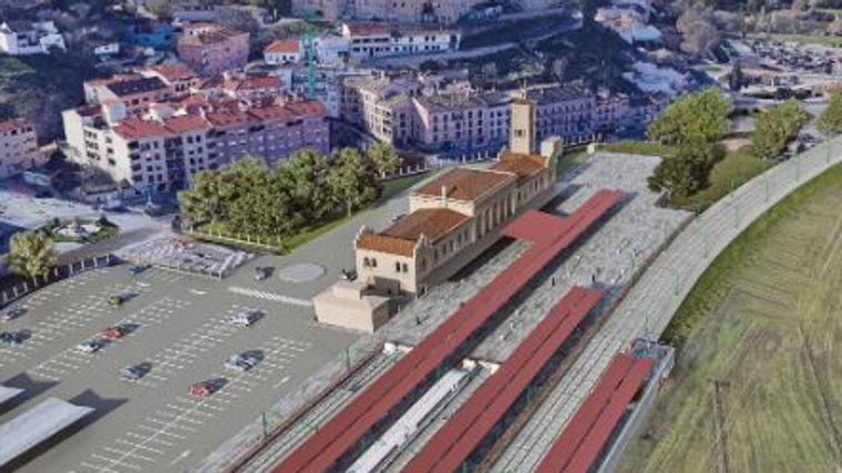Esta es la que sería la nueva estación del AVE, paralela a la actual en el barrio de Santa Bárbara.