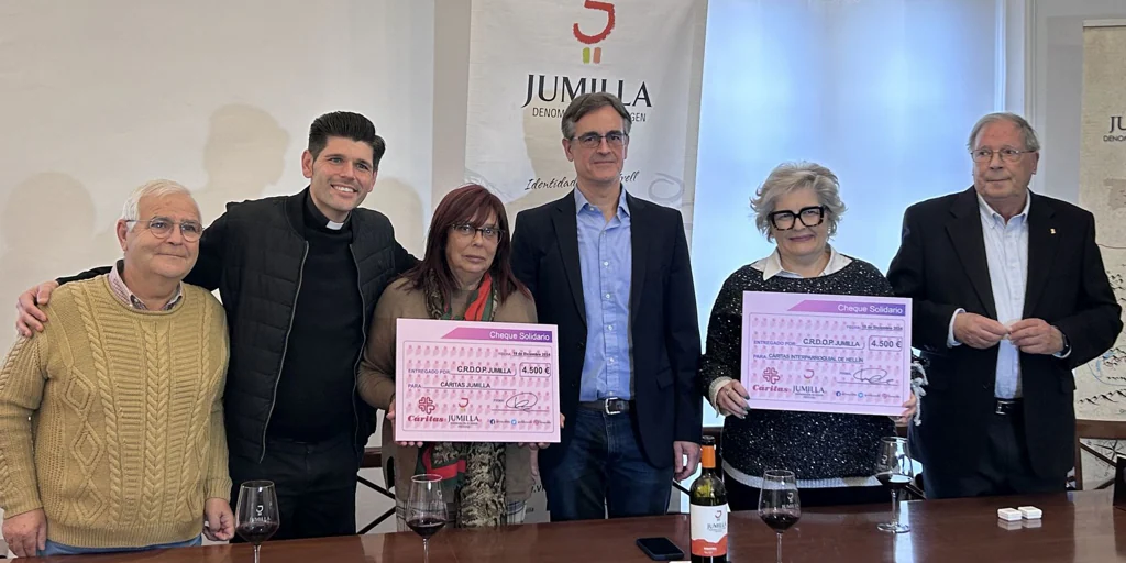 Las bodegas de la DOP Jumilla donan 9.000 euros a Cáritas