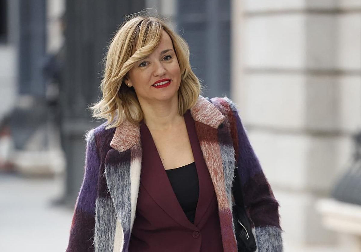 Pilar Alegría, a su llegada al Congreso el pasado miércoles