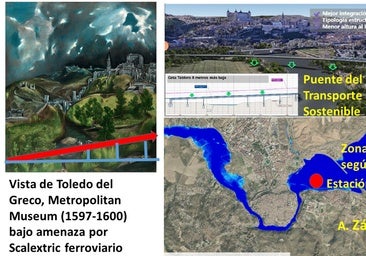 No a un scalextric ferroviario en una ciudad Patrimonio mundial como Toledo