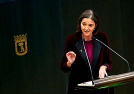 Reyes Maroto, durante el Pleno de este lunes