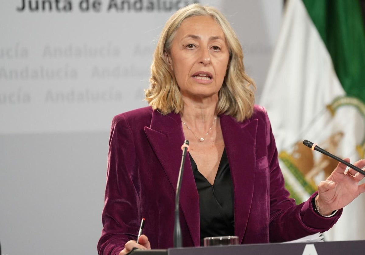 La consejera, Rocío Hernández, tras el Consejo de Gobierno