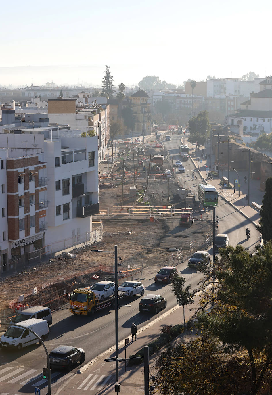 Las obras en la Ronda del Marrubial y en la carretera de Trassierra en Córdoba, en imágenes