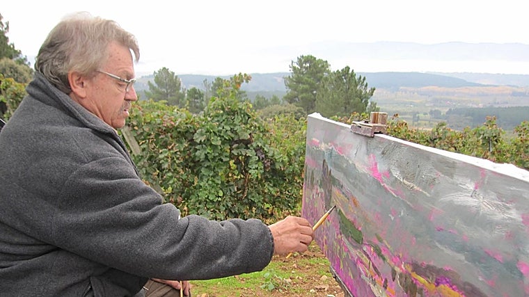 Paisaje para la serie que hizo sobre las estaciones en El Bierzo