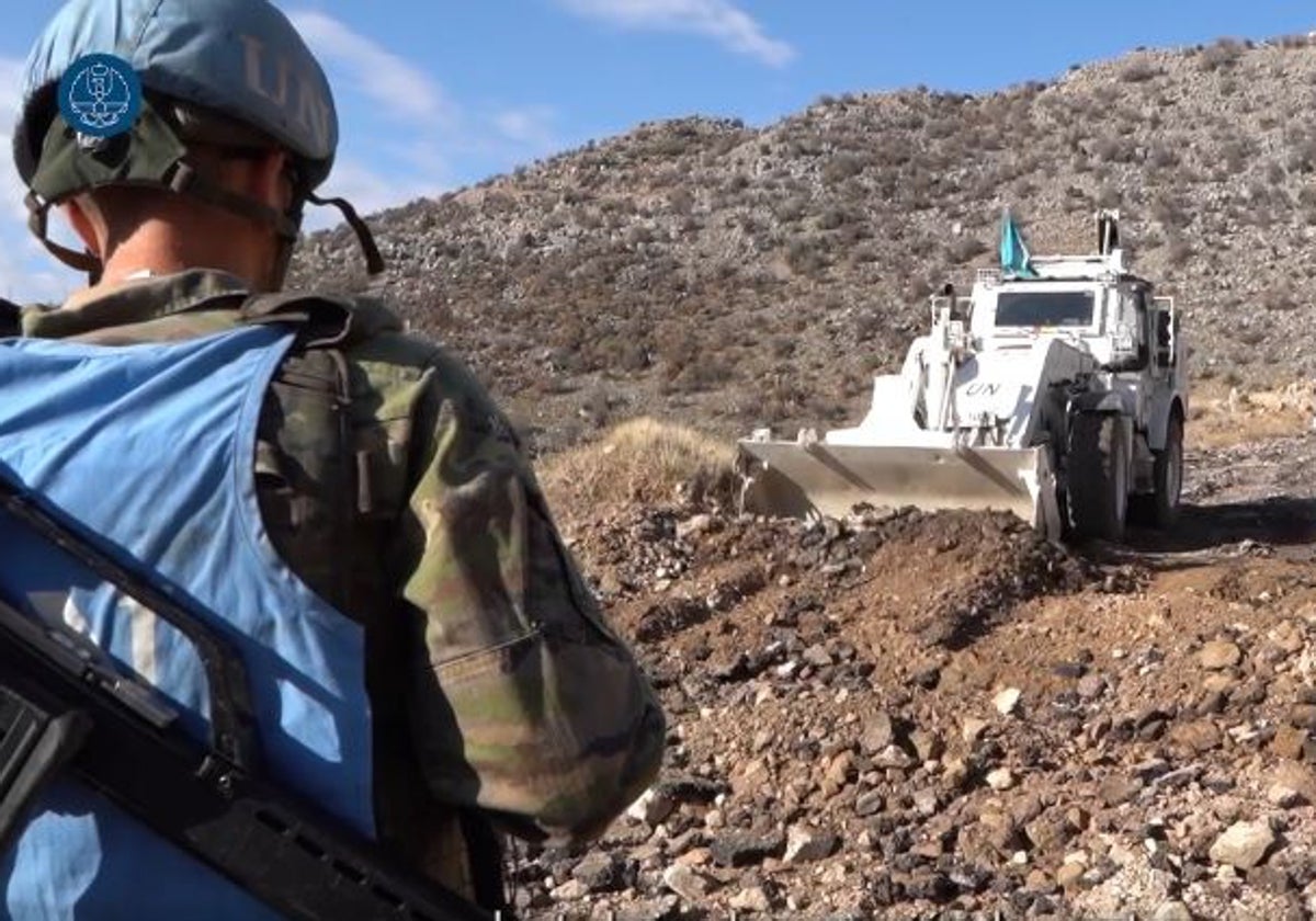 Uno de los militares cordobeses de la BRI X de Cerro Muriano durante su misión en Líbano en la frontera con Israel