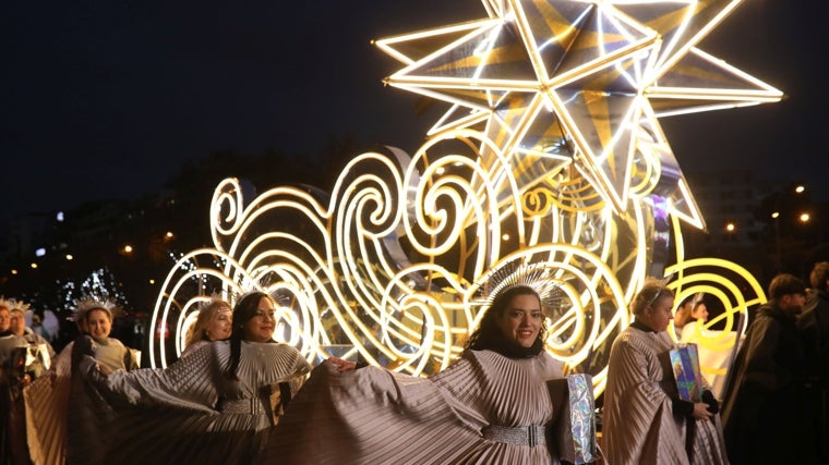 Una parte del cortejo de los Reyes Magos en Madrid