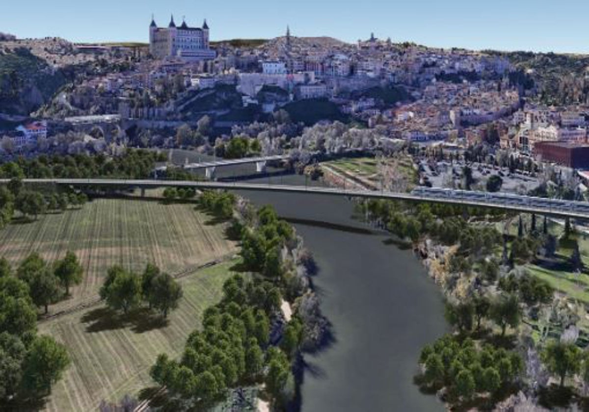 El viaducto diseñado sobre el Tajo para el paso del AVE a Extremadura