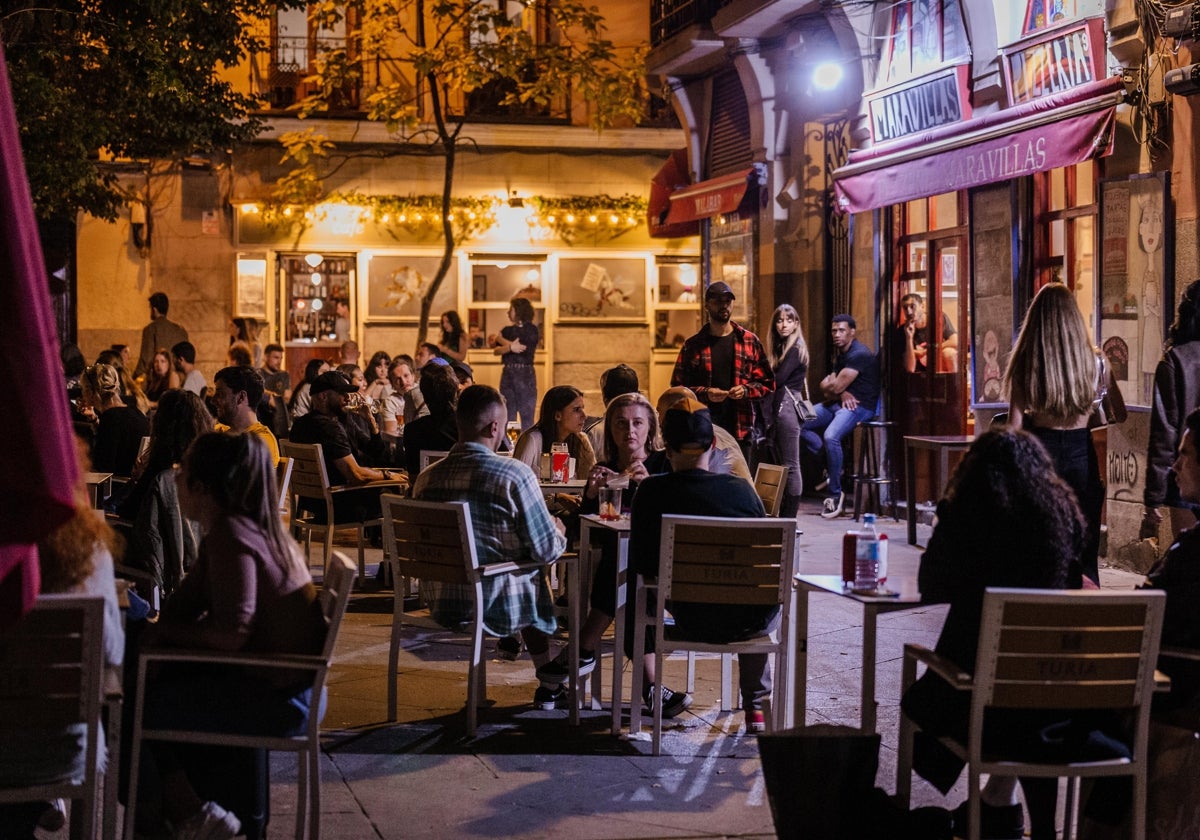 Una terraza en el centro de Madrid