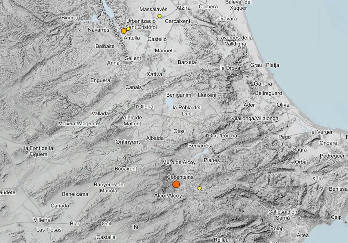 Un terremoto de 3,2 grados en Cocentaina hace temblar varios pueblos alicantinos