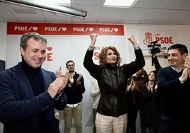 María Jesús Montero se abona al tópico en su campaña para dirigir el PSOE andaluz: «La izquierda es alegría» y la derecha, «conservadora»