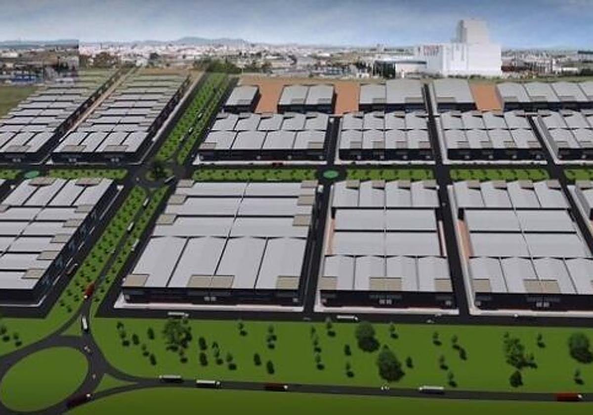 Infografía del futuro polígono industrial de Pozoblanco.