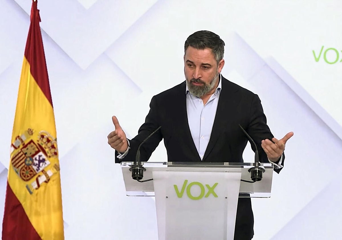 Líder de Vox, Santiago Abascal