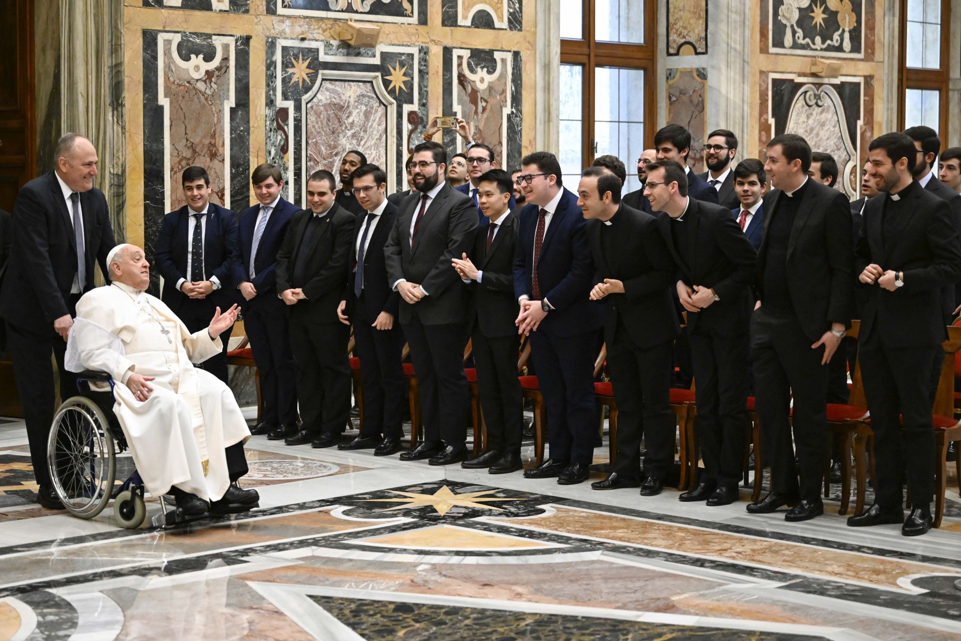 La emocionante recepción del Papa a los seminaristas de Córdoba, en imágenes