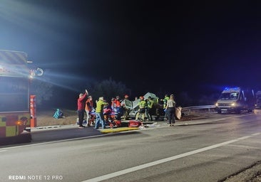 Accidente Córdoba: muere un joven tras una colisión en la N-432 en Luque que deja seis heridos