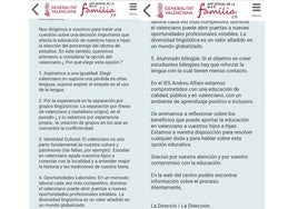 Profesores denuncian la «coacción y manipulación a las familias» del director de instituto que insta a votar valenciano y no castellano