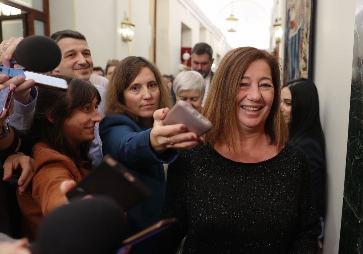 La presidenta del Congreso, Francina Armengol, en la reunión de la Mesa celebrada la pasada semana