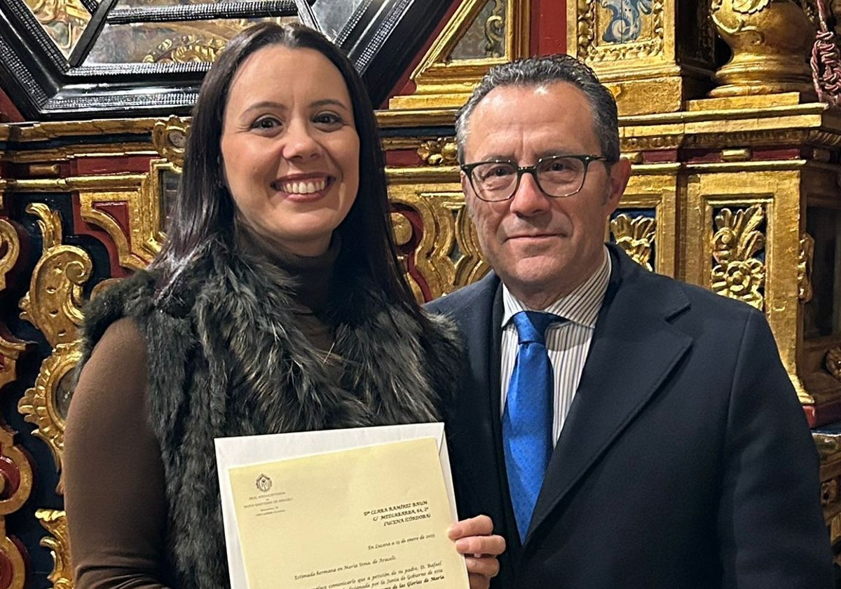 Rafael Ramírez, con su hija y presentadora