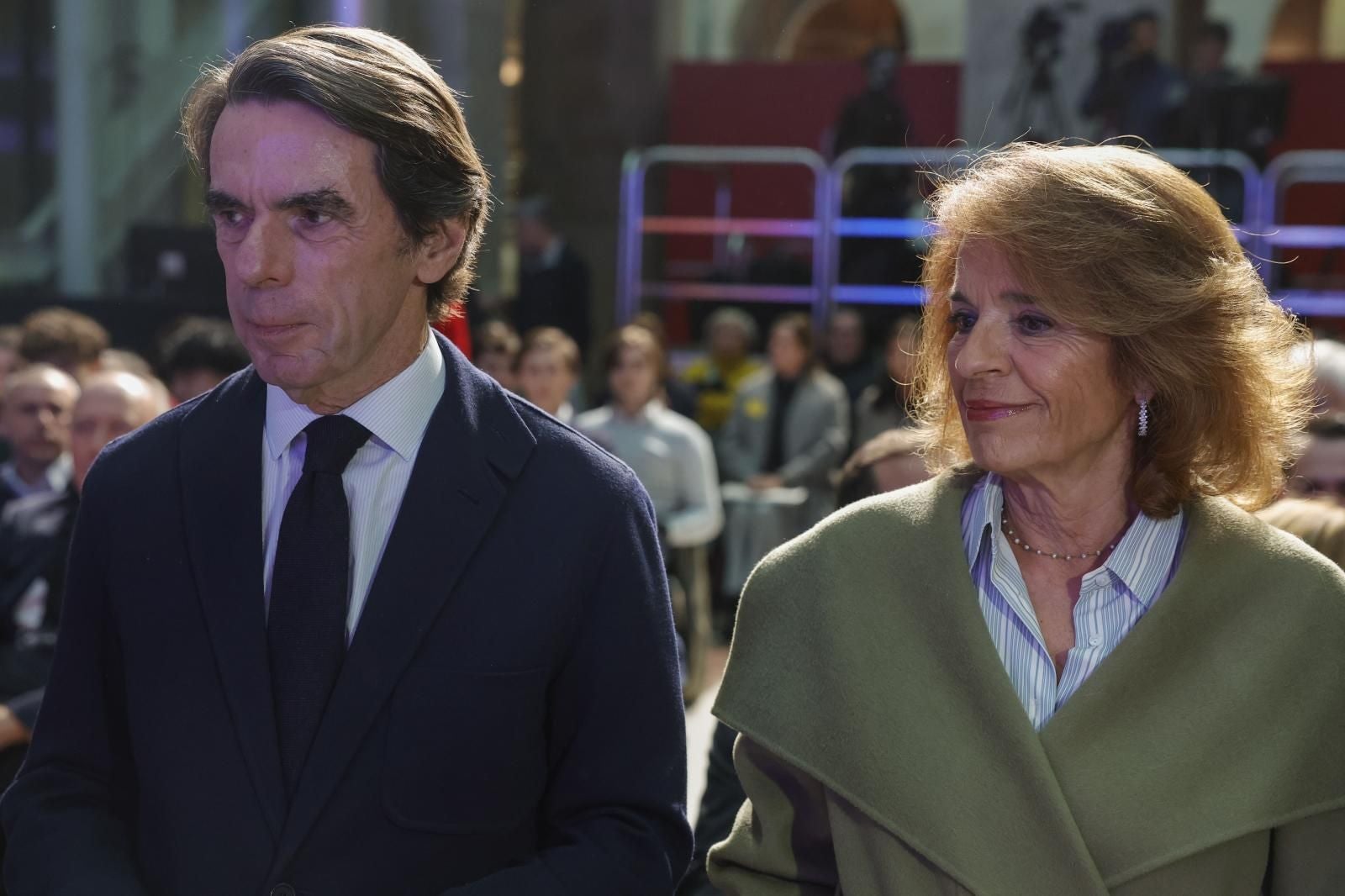 El expresidente del Gobierno José María Aznar y su mujer, Ana Botella