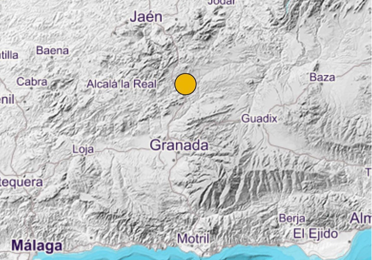 Mapa de la zona afectada por el seísmo