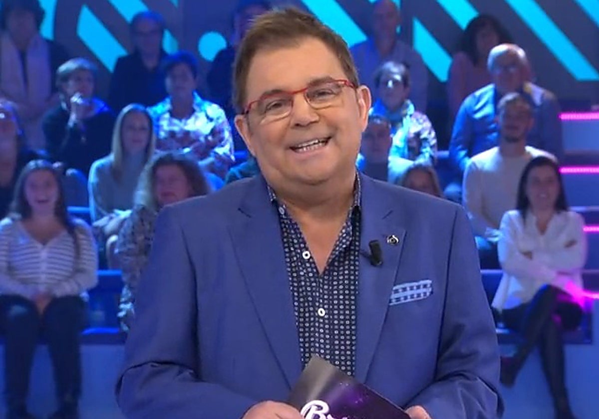 Xose Manuel Piñeiro, durante la grabación de un programa de 'Bamboleo'