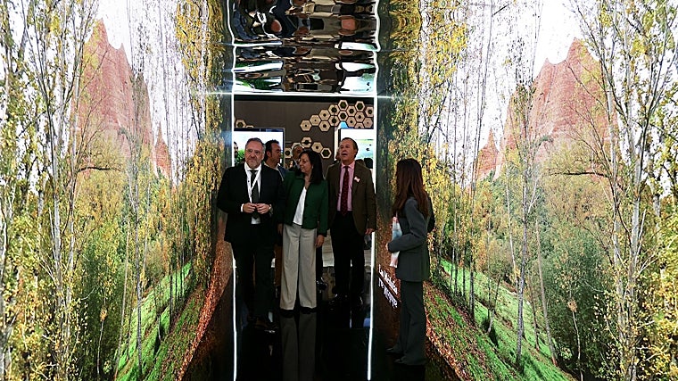 El presidente de las Cortes de Castilla y León, Carlos Pollán, durante su visita