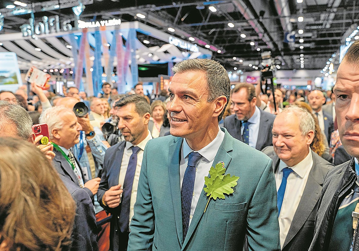 Sánchez, durante su visita este viernes a Fitur