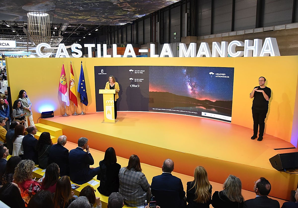 Patricia Franco durante su intervención en la Feria Internacional del Turismo, Fitur