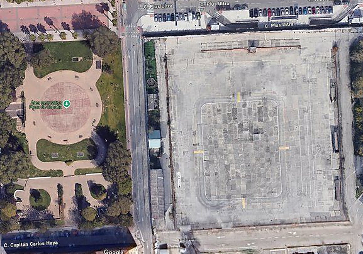 Espacio en que se instalará un aparcamiento disuasorio junto a la ZBE de Getafe