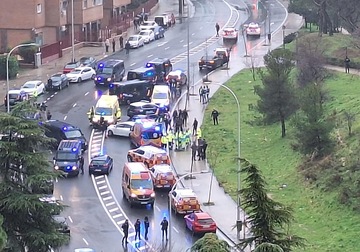 La calle Sinesio Delgado, tras el incidente.