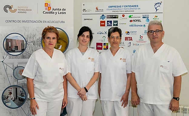 Personal del Centro de Investigación en Acuicultura de Itacyl, ubicado en Segovia