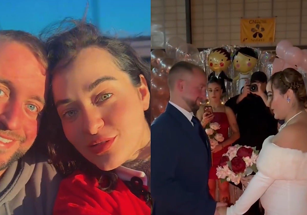 Imagen de los voluntarios que se han conocido y casado durante las tareas de limpieza de la dana en Valencia