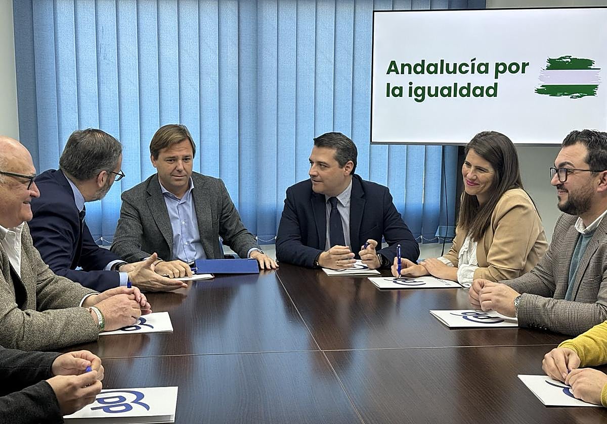 Reunión de alcaldes del PP de la provincia de Córdoba, celebrada este jueves