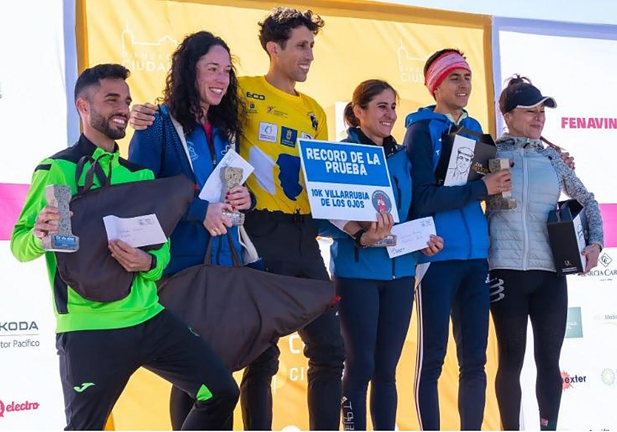 Imagen del podio masculino y femenino en Villarrubia de los Ojos
