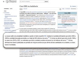 La Wikipedia compra el relato del PSOE de que el caso ERE de Andalucía fue un «invento»