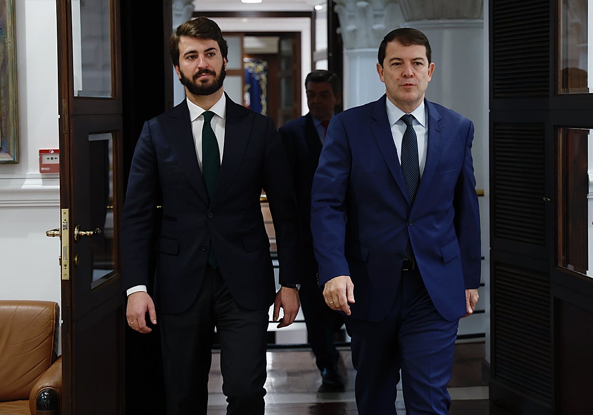 Juan García-Gallardo y Alfonso Fernández Mañueco, en una imagen de archivo