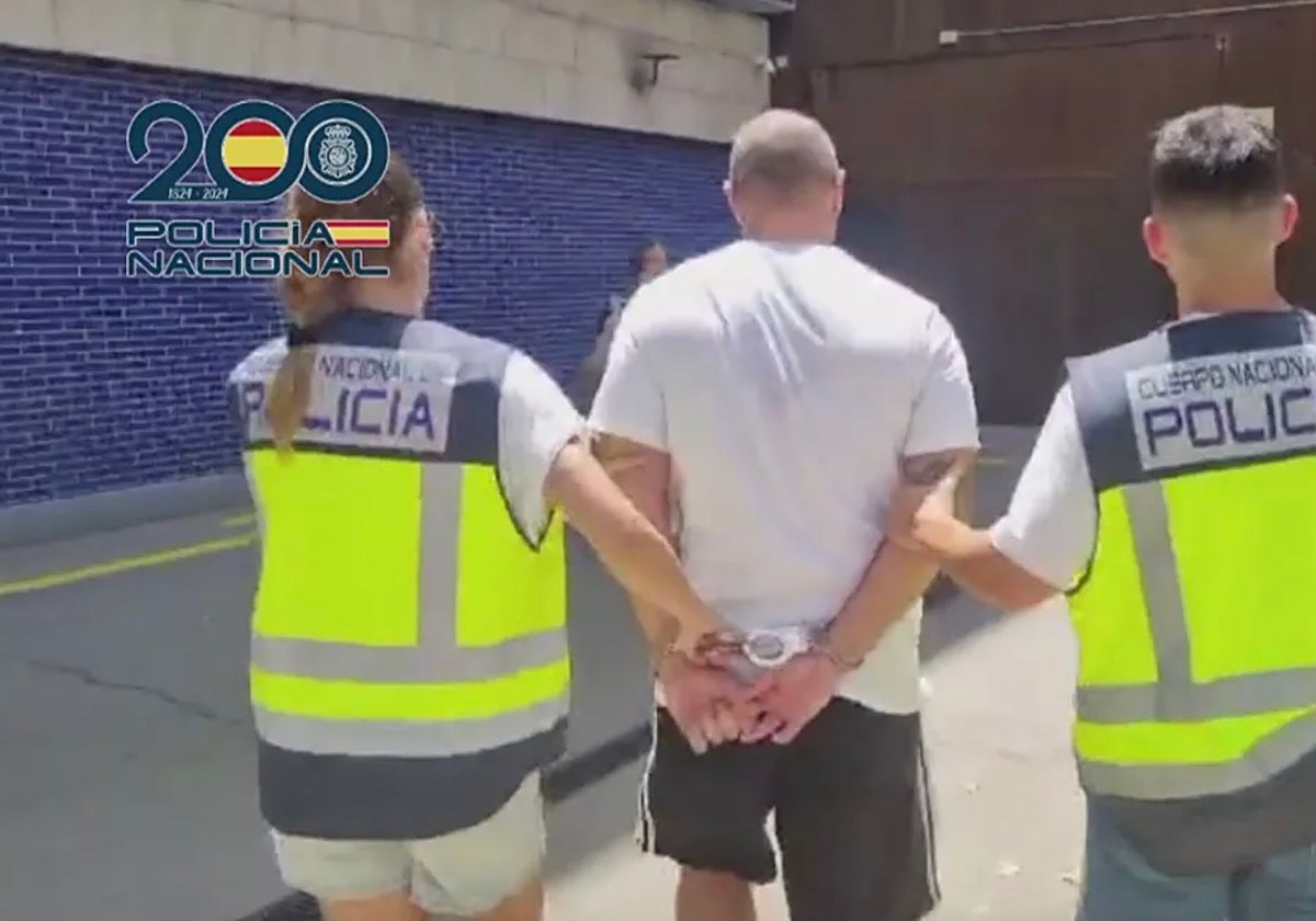 Uno de los fugitivos detenidos por la Policía en Barcelona, durante 2024