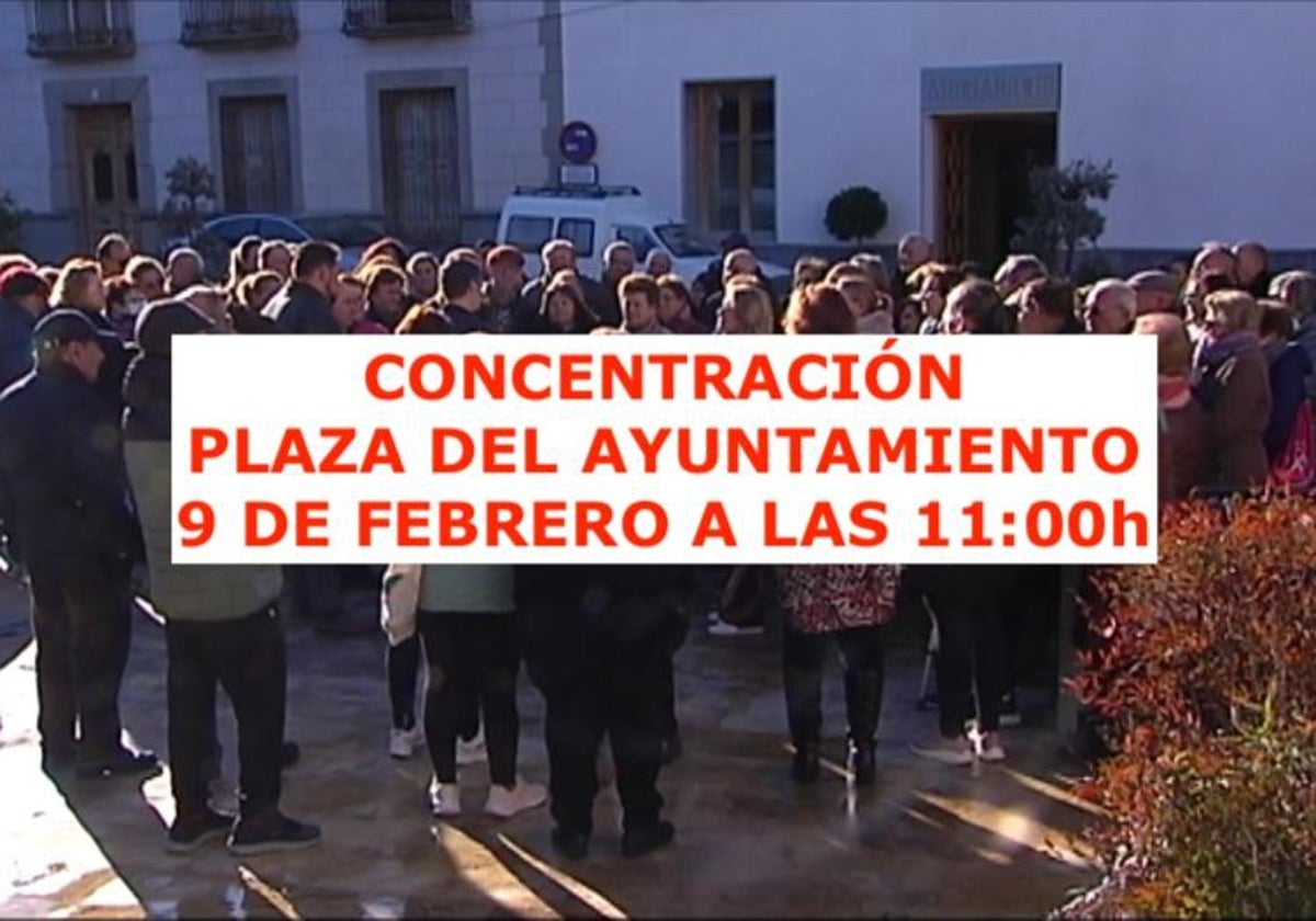 Cartel de la concentración convocada por el ayuntamiento