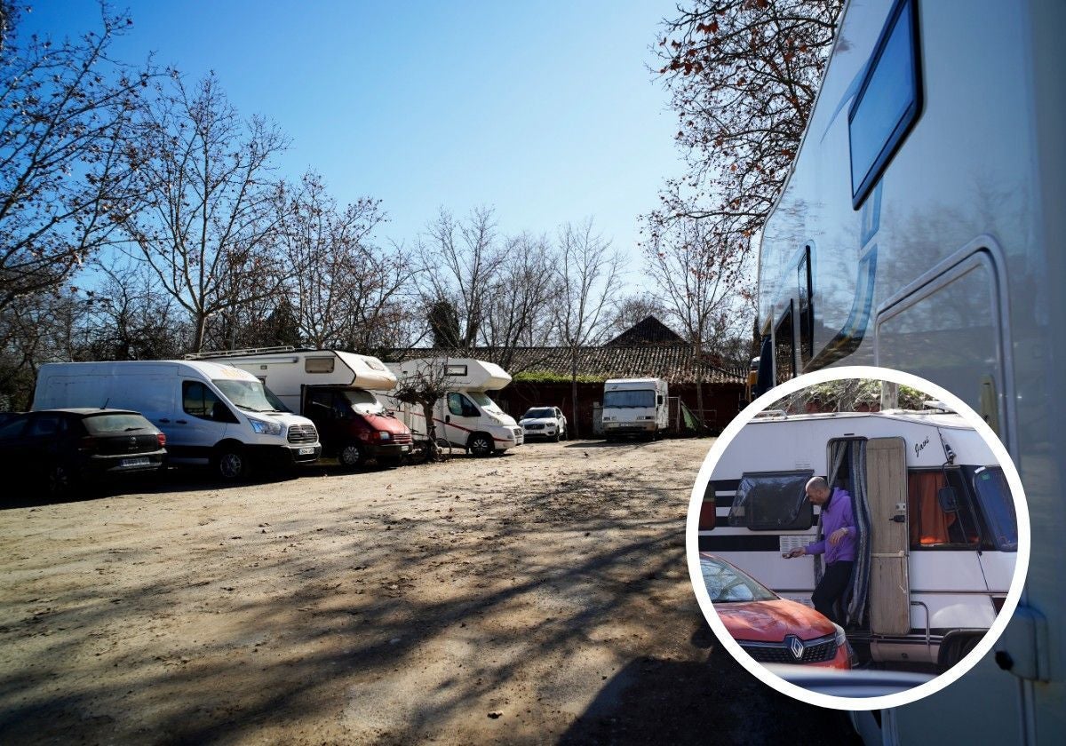 Autocaravanas aparcadas en la Casa de Campo