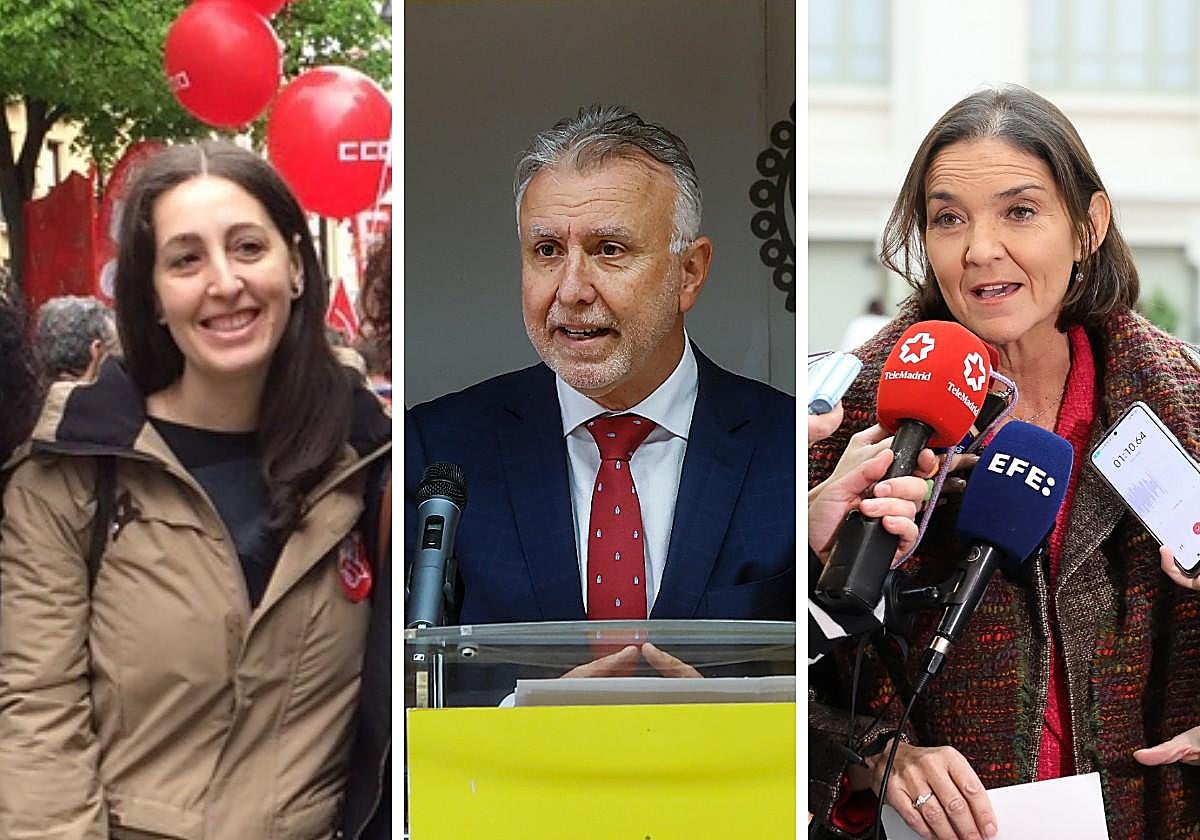 Patricia Uriz, esposa de Koldo, el ministro Ángel Víctor Torres y Reyes Maroto