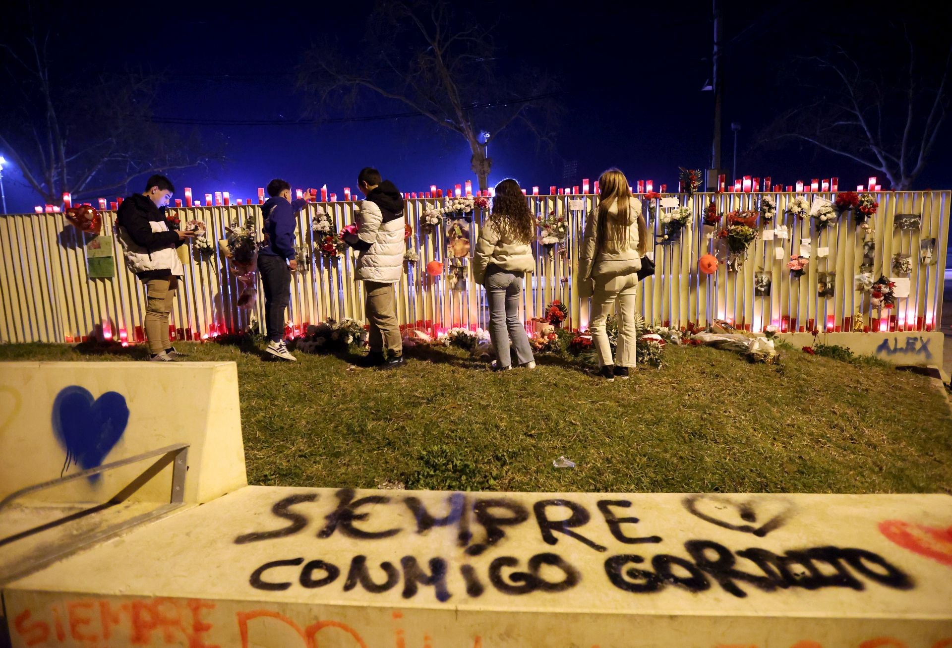 En imágenes, el emotivo recuerdo al joven asesinado en El Arenal