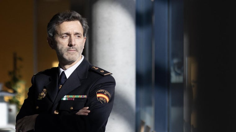 Carlos Early, at the Santiago de Compostela police station, where he is now head of the Judicial Police
